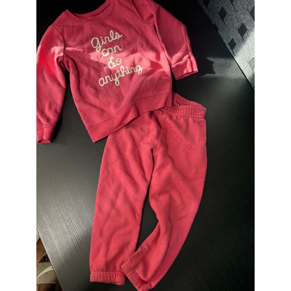 Girls garanimals sweat suit size 3T pink white